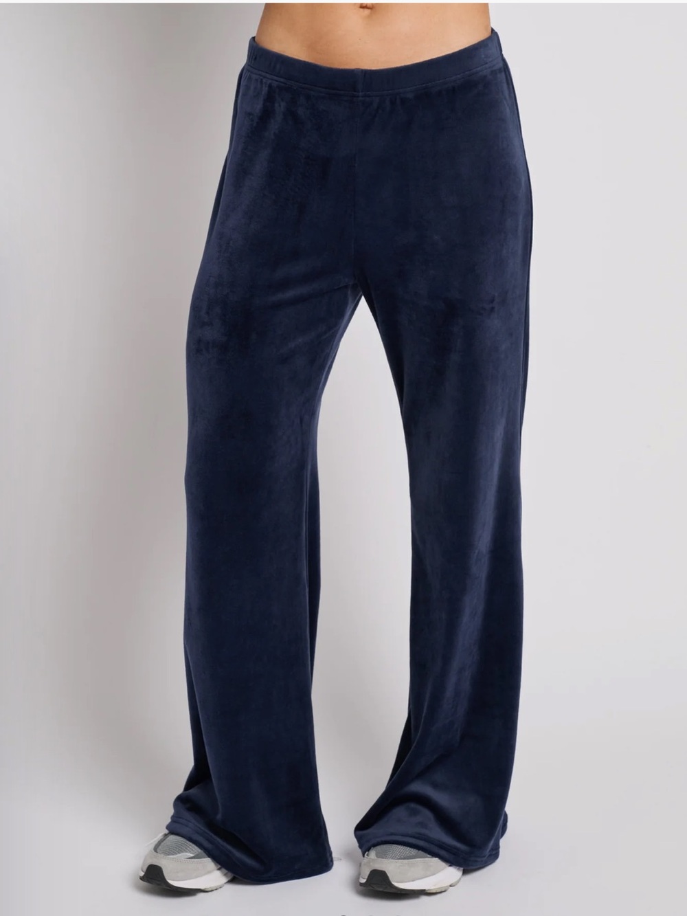 Splits59 Joy blue velour wide leg sweatpants